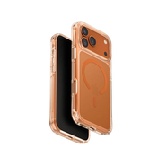 جراب UniQ LifePro Xtreme الهجين النحيف المقاوم لبصمات الأصابع والمتوافق مع MagClick لهاتف iPhone 17 Pro Max - برتقالي