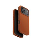 Uniq Lino Hybrid Silicone Case with MagClick Compatibility for iPhone 17 Pro - Sunset Orange