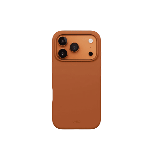 Uniq Lino Hybrid Silicone Case with MagClick Compatibility for iPhone 17 Pro - Sunset Orange