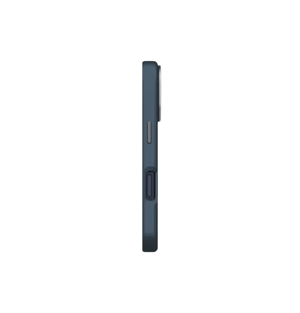 جراب UniQ Lyden الفاخر من الجلد الصناعي لهاتف iPhone 17 Pro - أزرق رمادي