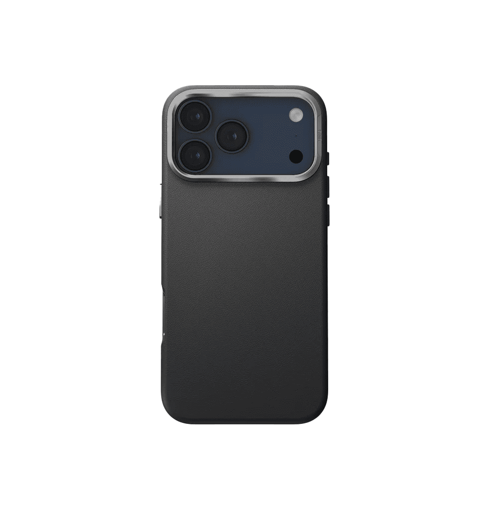 جراب UniQ Lyden الفاخر من الجلد الصناعي لهاتف iPhone 17 Pro Max - أسود