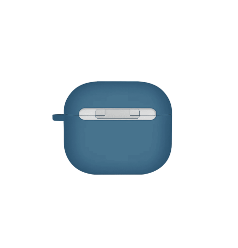جراب UNIQ NEXO من السيليكون السائل لسماعات AirPods (الجيل الرابع | 2024) مع خطافات أذن رياضية – أزرق باسيفيك