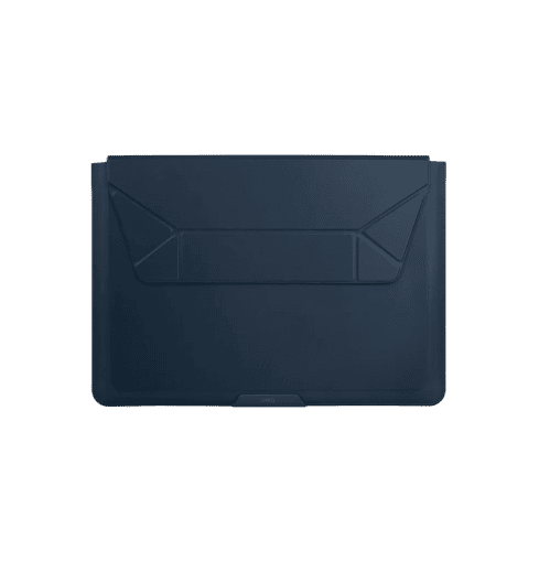 Uniq Oslo Laptop Sleeve with Foldable Stand Up to 14” - Navy Blue