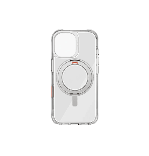 جراب Uniq Swivix 360 الدوار المزود بحامل لهاتف iPhone 17 - شفاف