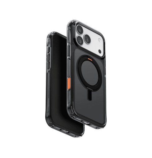 جراب UniQ Swivix 360° بحامل دوّار لهاتف iPhone 17 Pro Max - أسود