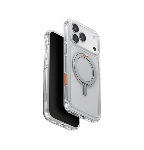جراب UniQ Swivix 360° بحامل دوّار لهاتف iPhone 17 Pro Max - شفاف