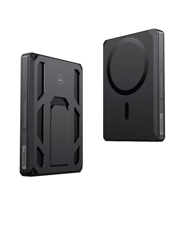 VEGER X5 6-in-1 5000mAh WalletTrack Power Bank with Find My - Black