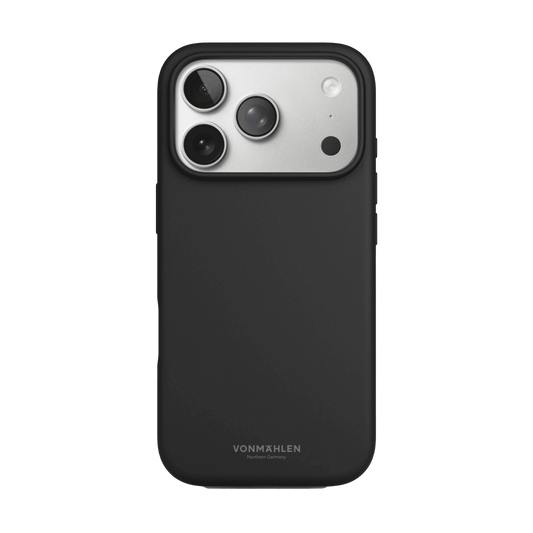 جراب سيليكون ناعم من Vonmahlen لهاتف iPhone 17 Pro - أسود