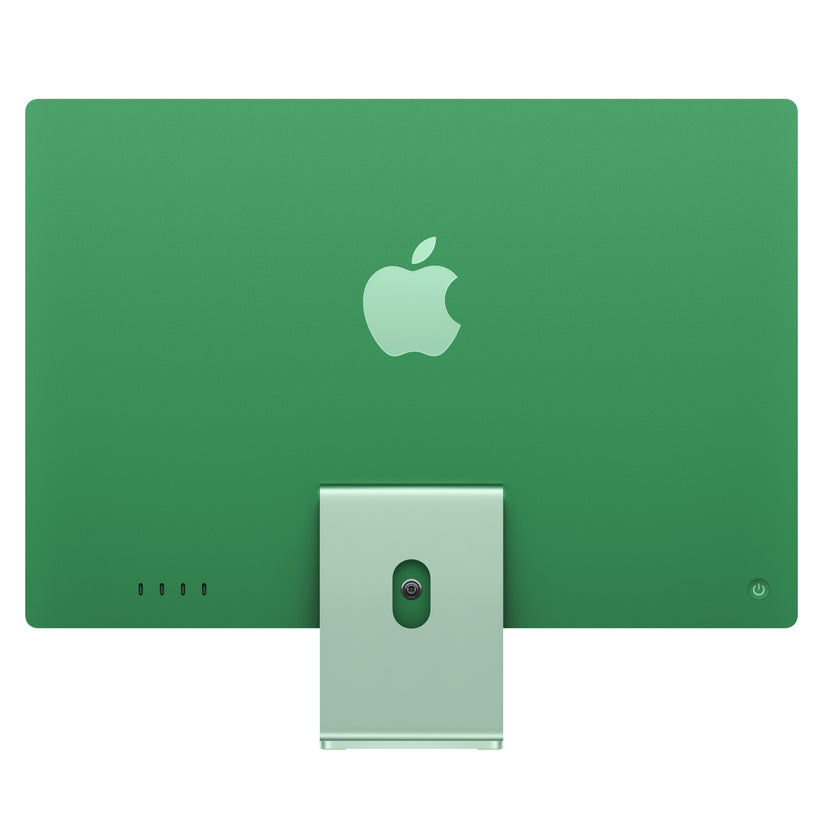 Rear enclosure view of the 24-inch iMac Retina 4.5K M4 10-core GPU 256GB Green from Tradeline.