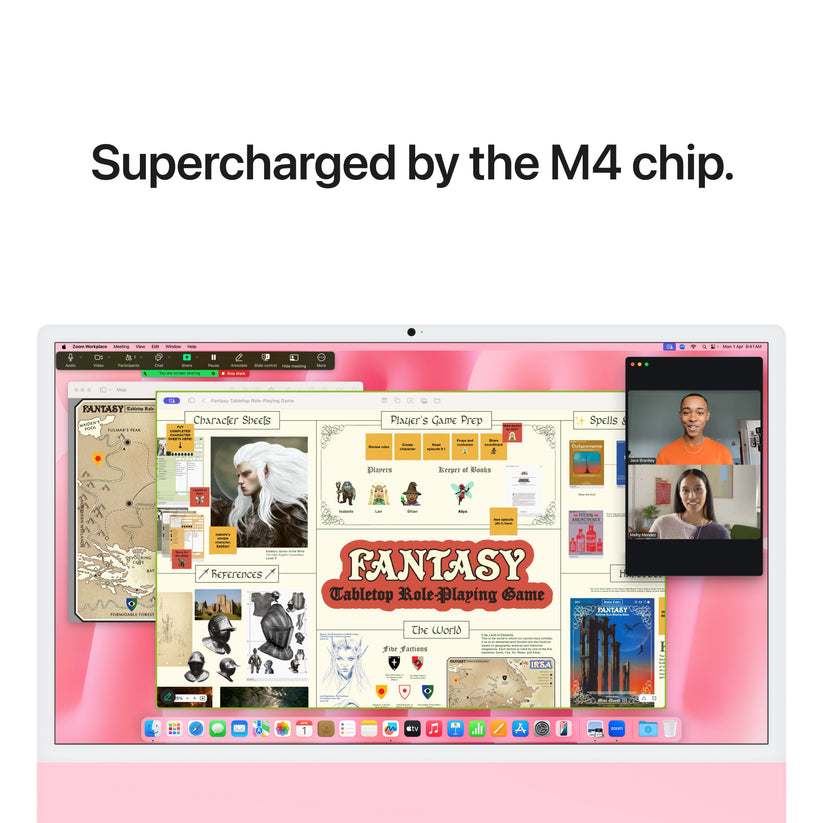 Internal system graphic of the Apple M4 chip inside 24-inch iMac 256GB Pink at Tradeline.