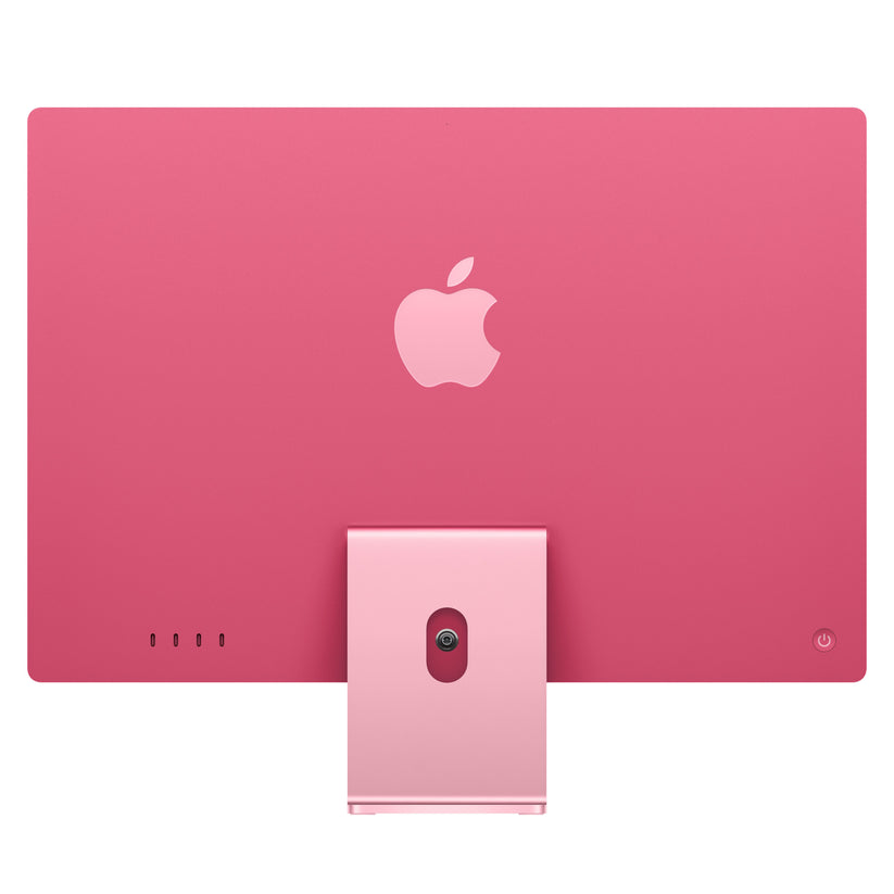 Back view of the aluminum chassis on the 24-inch iMac Retina 4.5K M4 512GB Pink from Tradeline.
