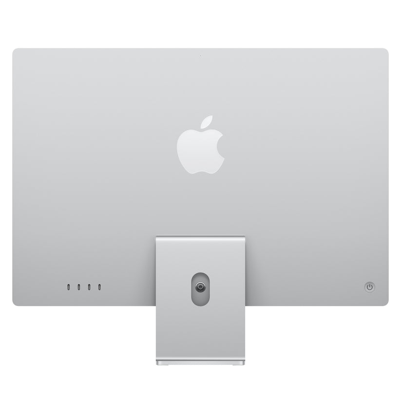 Rear panel view of the clean silver finish on the 24-inch iMac Retina 4.5K M4 512GB from Tradeline.