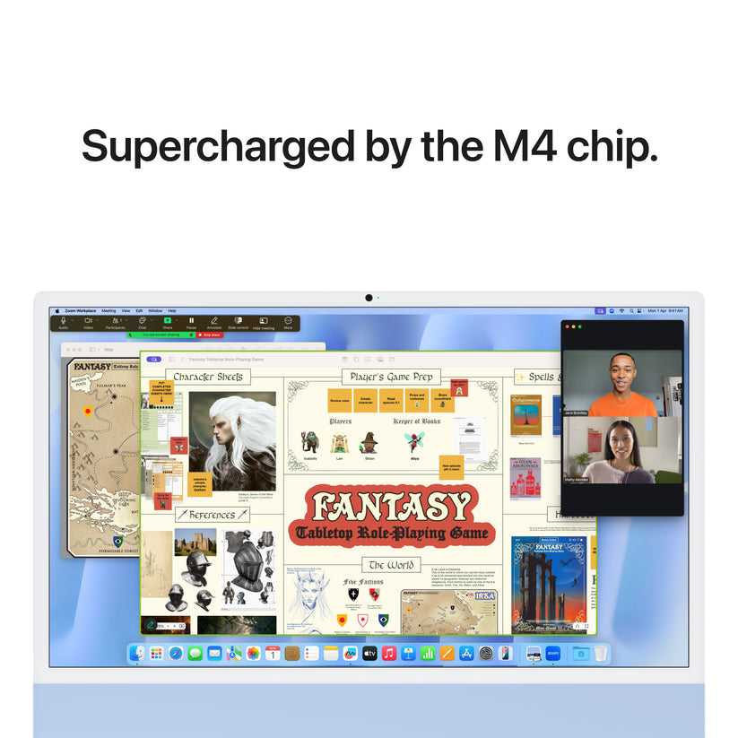 Detailed silicon render of the M4 chip inside the 24-inch iMac Retina 4.5K 256GB Blue at Tradeline.