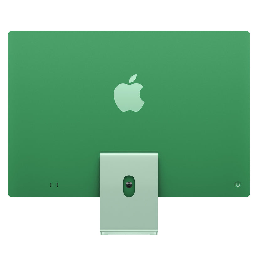 Back profile of the vibrant green casing on the 24-inch iMac M4 256GB Green from Tradeline.