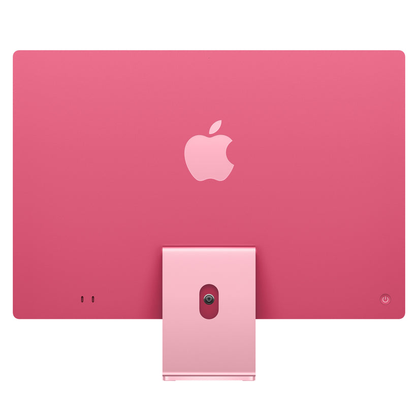 Back view showing the pink aluminum housing of the 24-inch iMac M4 256GB from Tradeline.