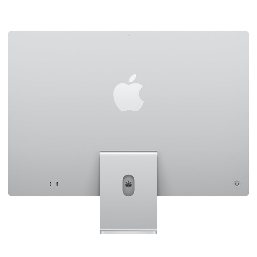 Sleek back view of the 24-inch iMac Retina 4.5K M4 256GB Silver desktop from Tradeline.