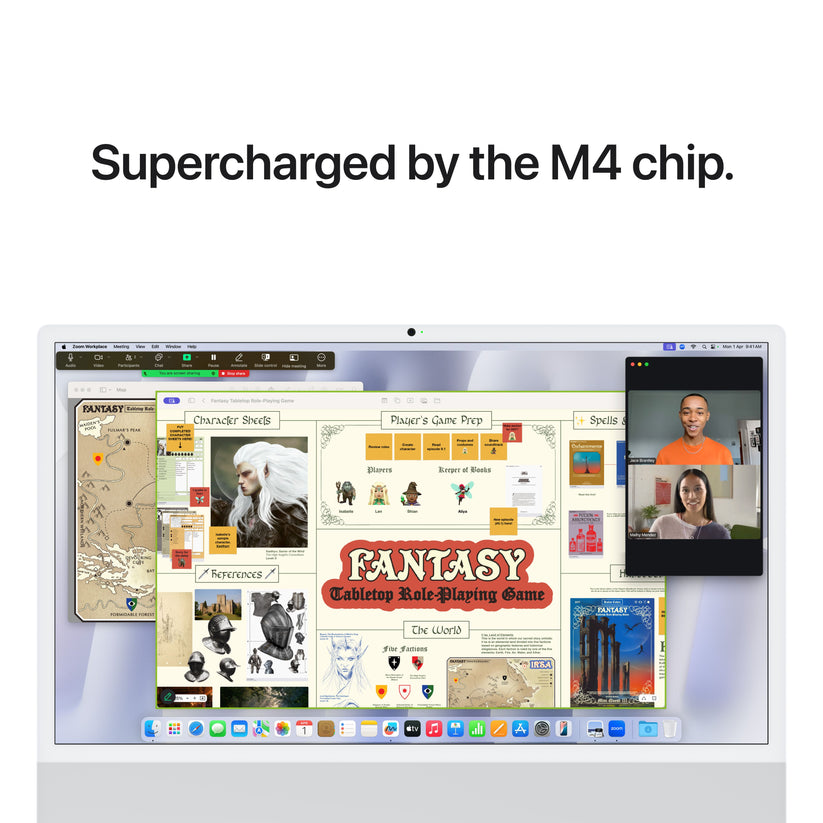 Apple M4 processor diagram powering the 24-inch iMac Retina 4.5K 256GB Silver at Tradeline.