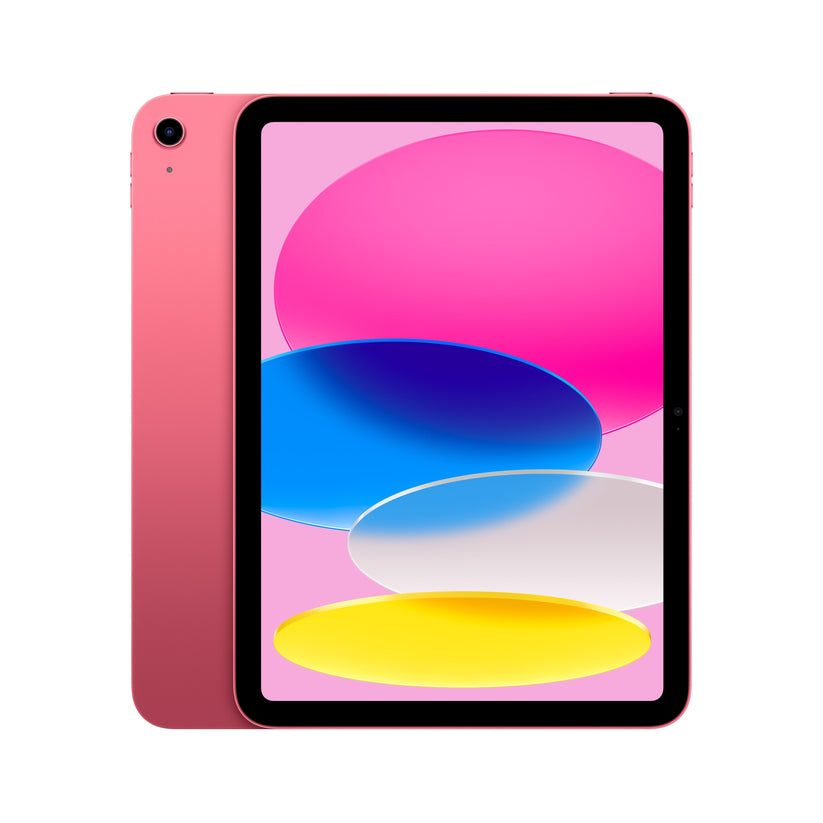 Front display view of the Apple iPad A16 Wi-Fi 128GB in Pink available at Tradeline.