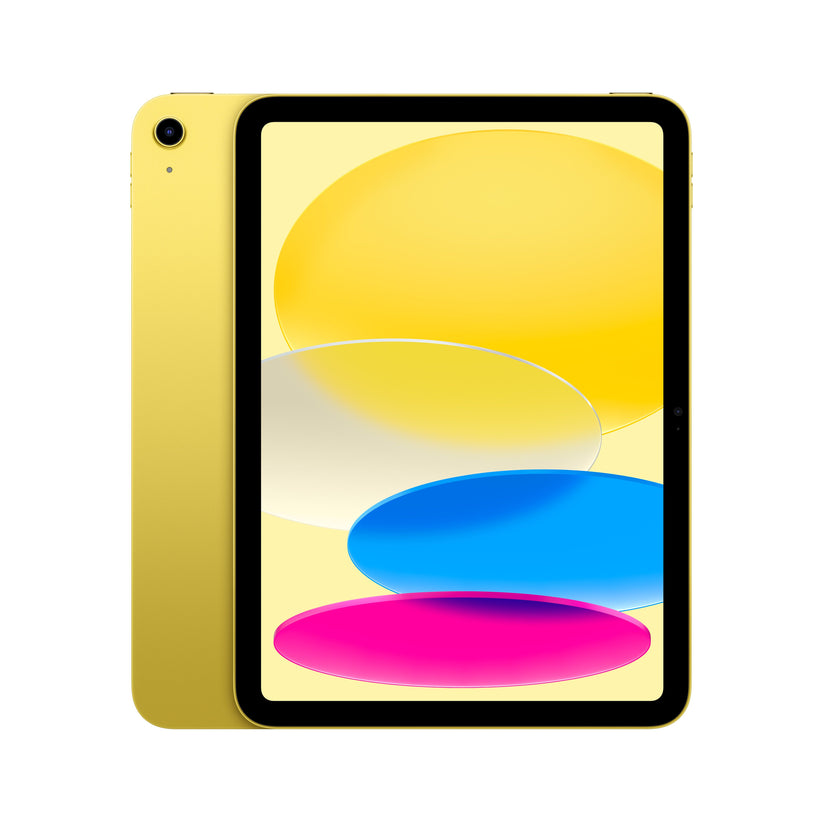 Front display view of the Apple iPad A16 Wi-Fi 128GB in Yellow available at Tradeline.