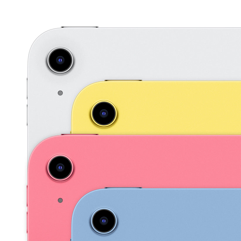 Apple iPad A16 Wi-Fi 512GB Blue tablet displayed with all four color variations at Tradeline.