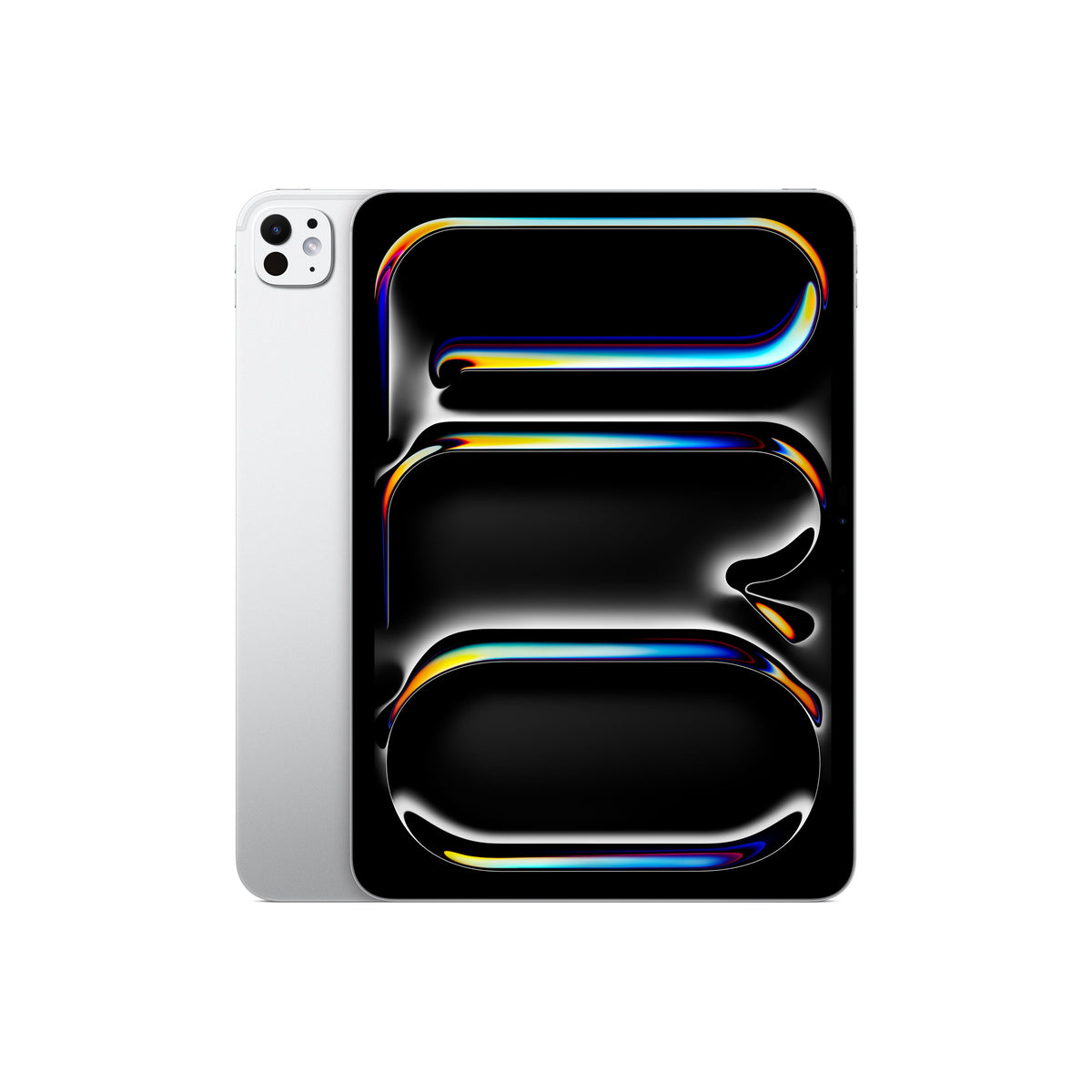 Back and side view of the Apple iPad Pro M5 11-inch Wi-Fi 2TB Standard Glass Silver at Tradeline.
