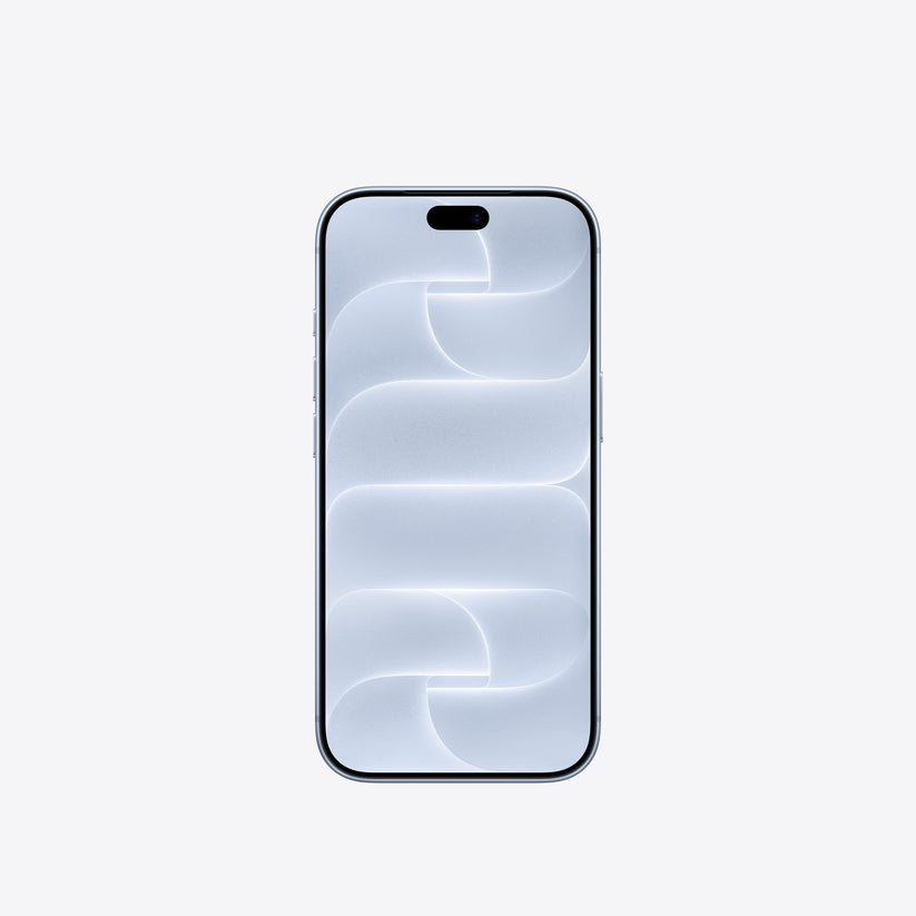 Front display view of the Apple iPhone 18 Pro 256GB Glacier smartphone at Tradeline Egypt.