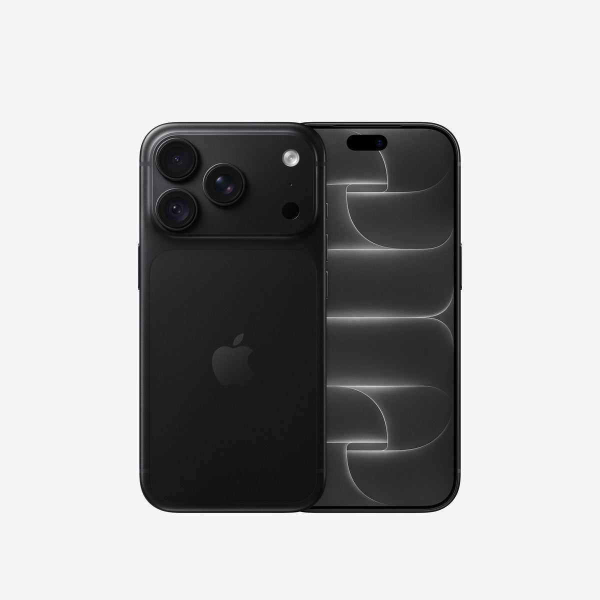Front and back view of the Apple iPhone 18 Pro 512GB in Black available at Tradeline.