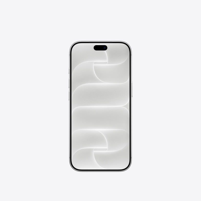 Front display panel view of the Apple iPhone 18 Pro 512GB Silver at Tradeline Egypt.
