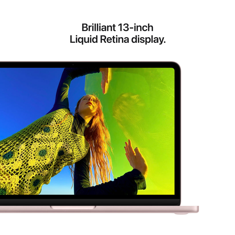 Close-up view highlighting the 13-inch screen quality on the MacBook Neo A18 Pro 512GB Blush from Tradeline.
