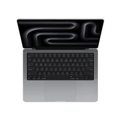 Top-down view of the Magic Keyboard on the 16-inch MacBook Pro M5 Pro 1TB Space Black from Tradeline.