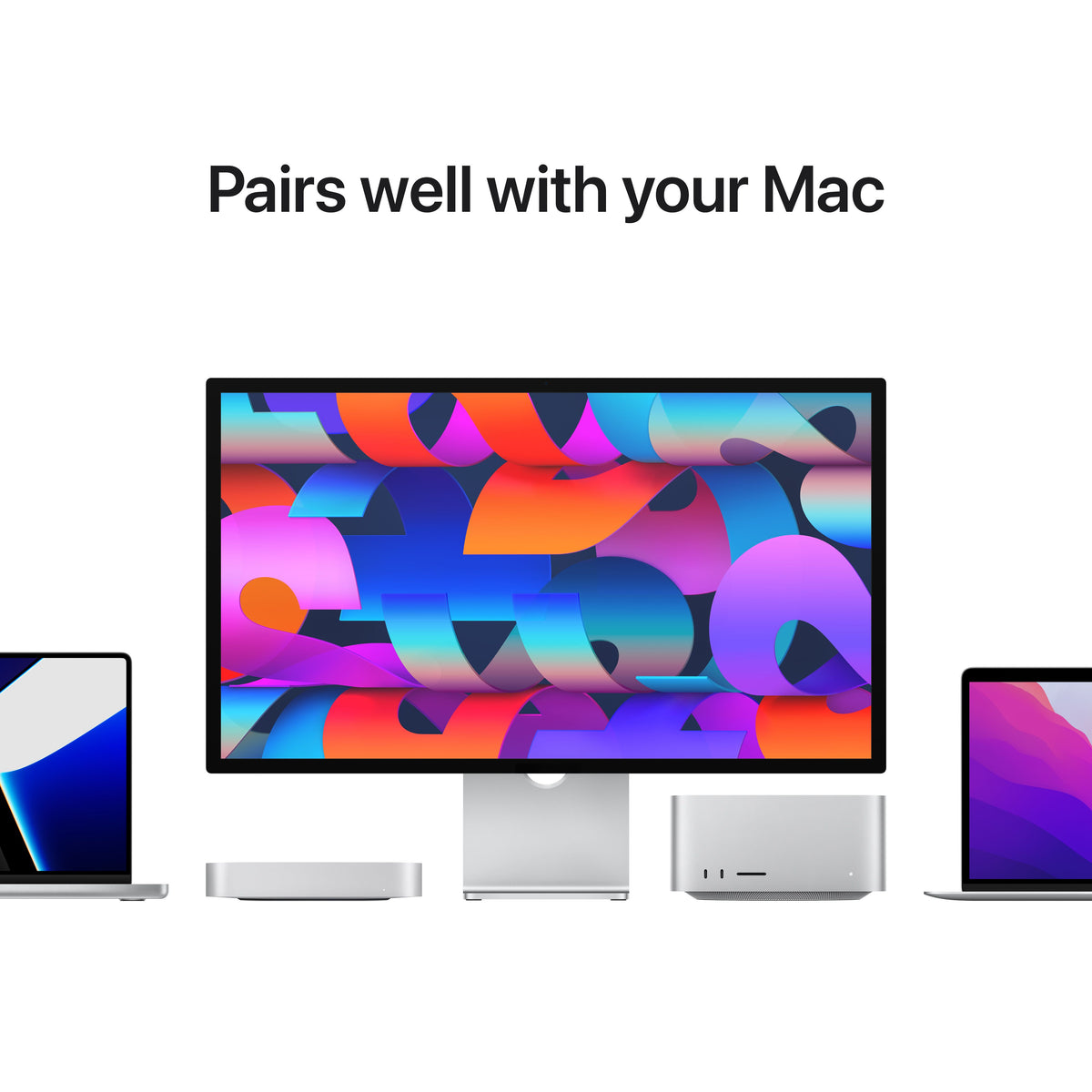 Apple Studio Display Standard glass with Tilt-adjustable stand configured as the perfect partner for Mac at Tradeline.