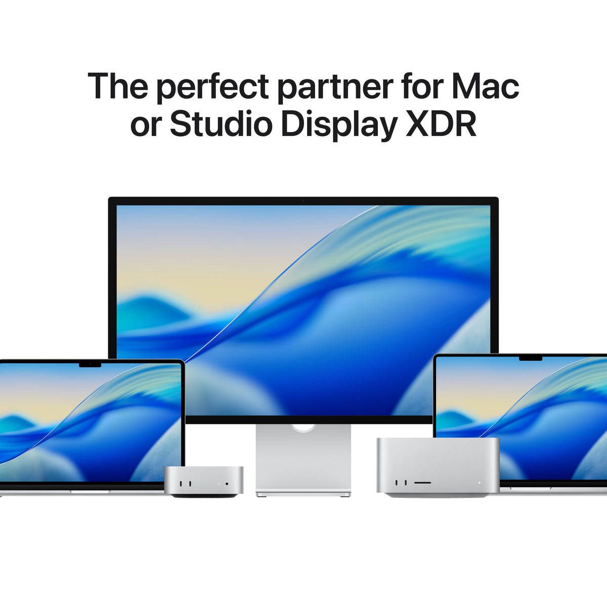 Apple Studio Display Standard glass with Tilt-adjustable stand shown as the perfect partner for Mac at Tradeline.