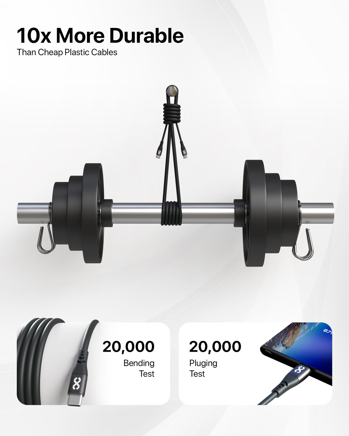 infyty FlLEXERA Silicone USB-C to Lightning Charging Cable 60W (1M) - Black