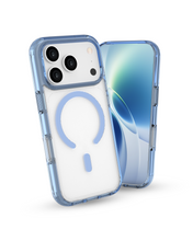 infyty GLOVIO Clear Case with Colored Edges for iPhone 18 Pro - Light Blue