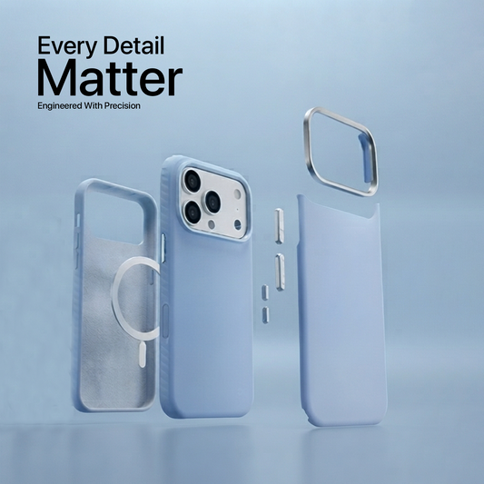 infyty LAVIO Premium Soft Silicone Case for iPhone 18 Pro - Light Blue