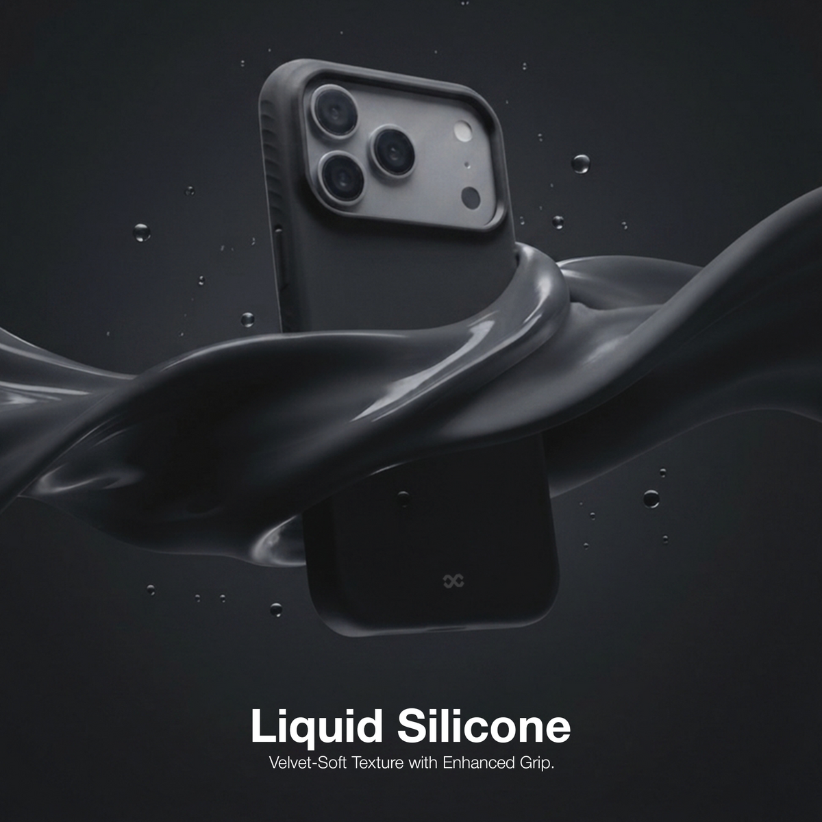 infyty LAVIO Premium Soft Silicone Case for iPhone 18 Pro Max - Black