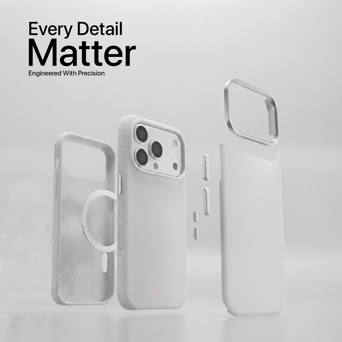 infyty LAVIO Premium Soft Silicone Case for iPhone 18 Pro Max - Grey