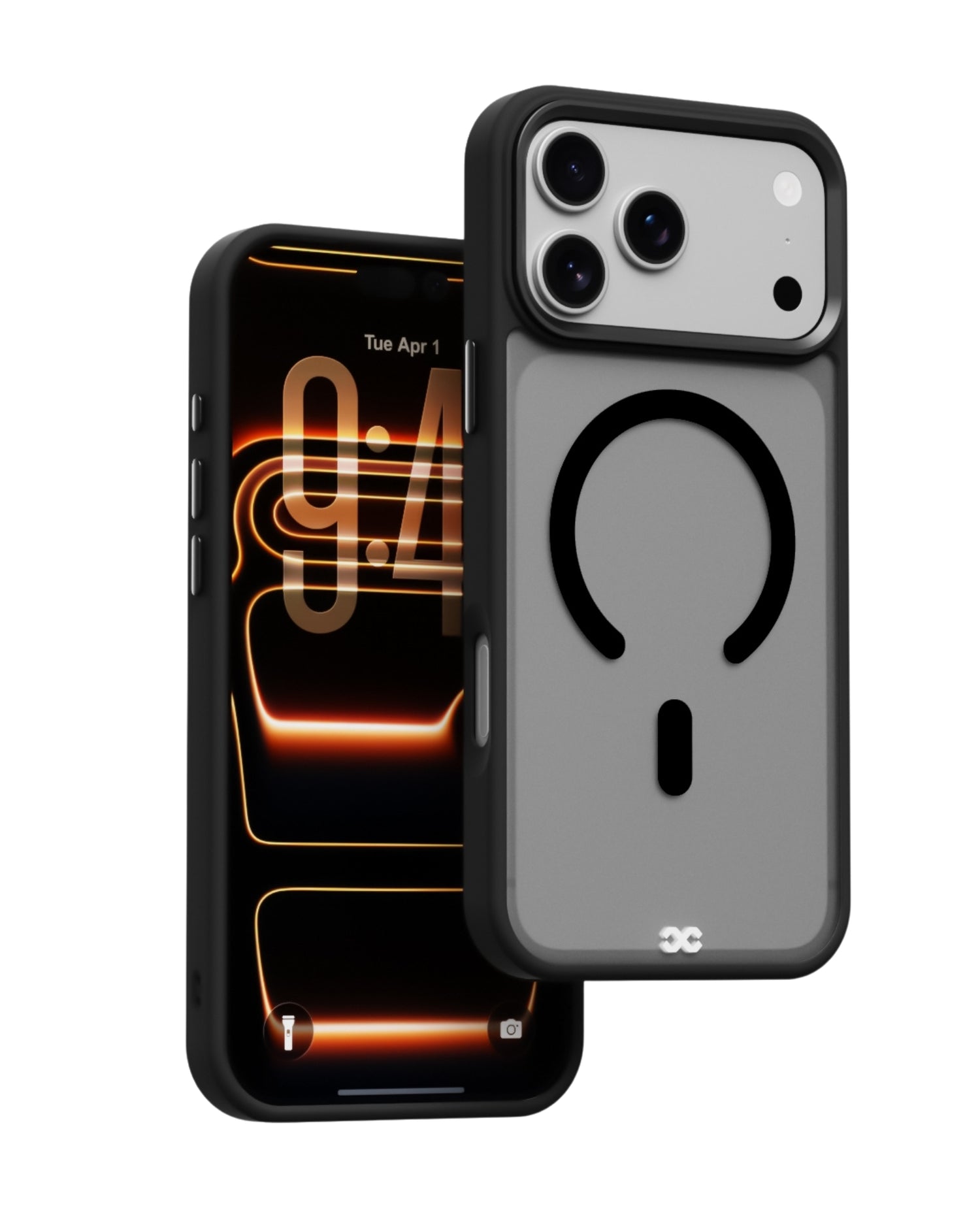 infyty MODO Frosted Soft Touch Case with Metallic Accents for iPhone 18 Pro - Black