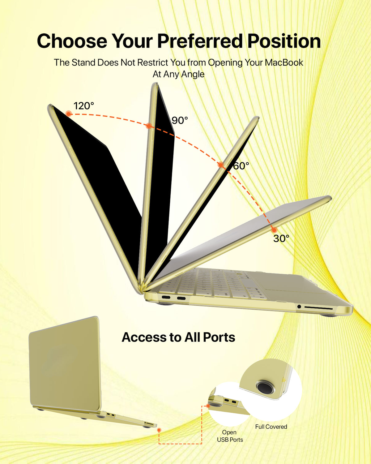 infyty NEONIX Rigid Frosted Shell Case for MacBook Neo - Citrus Yellow