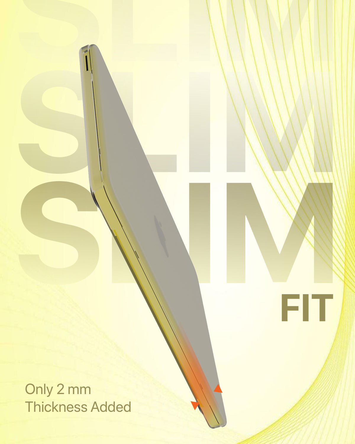 infyty NEONIX Rigid Frosted Shell Case for MacBook Neo - Citrus Yellow