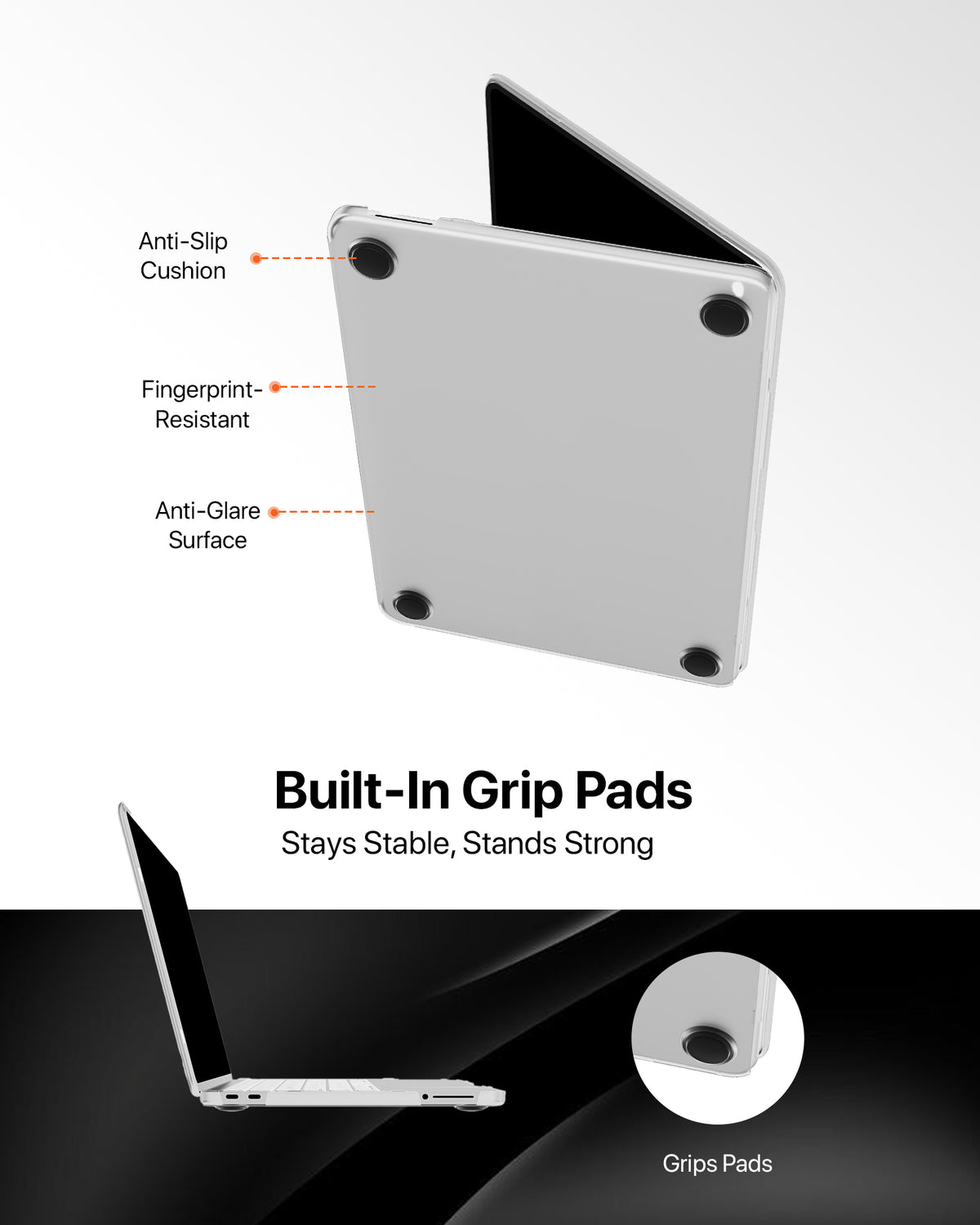 infyty NEONIX Rigid Frosted Shell Case for MacBook Neo - Clear