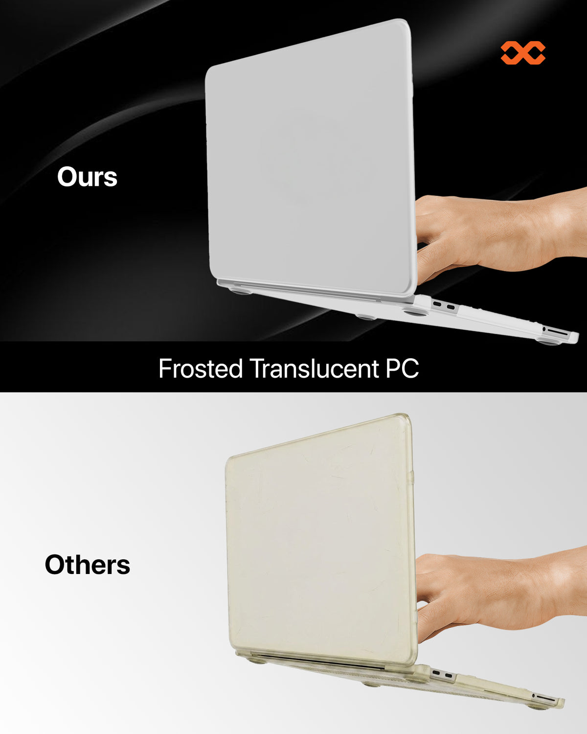 infyty NEONIX Rigid Frosted Shell Case for MacBook Neo - Clear