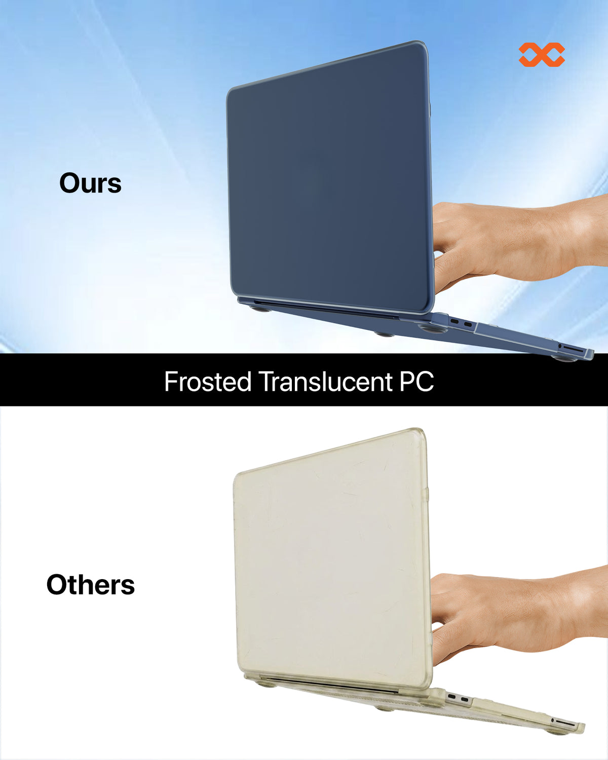infyty NEONIX Rigid Frosted Shell Case for MacBook Neo - Deep Navy