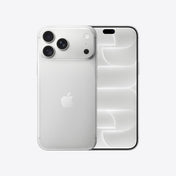 Front and back view display of the iPhone 18 Pro Max 256GB Silver available at Tradeline.
