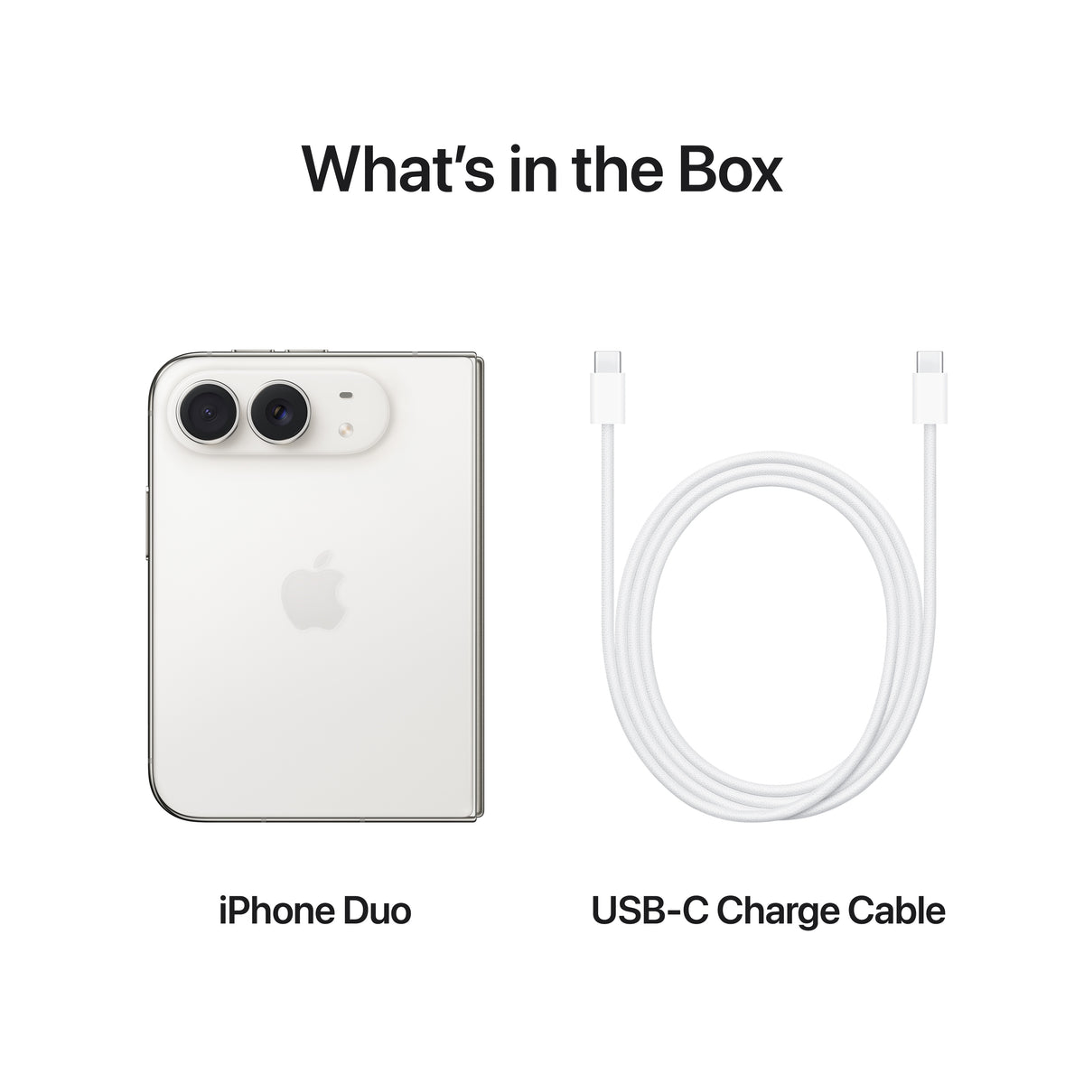 What is in the box unboxing content for the iPhone Duo 256GB Star White at Tradeline Egypt.