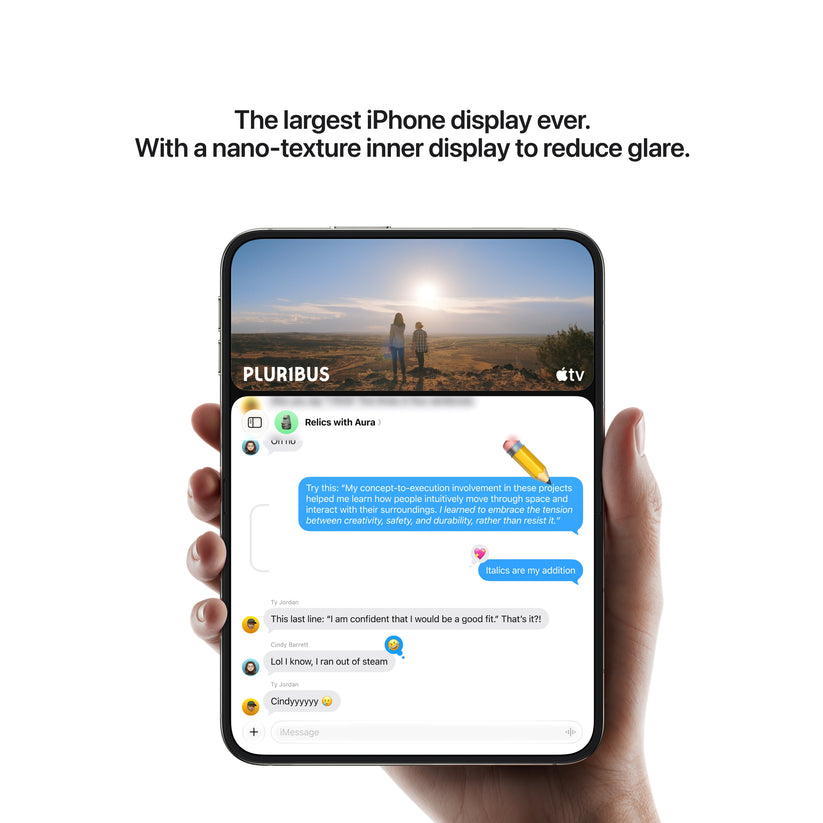 The largest iPhone display ever showcased on the iPhone Duo 2TB Night Sky at Tradeline.