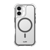 Rear view of the rigid back panel design on the Laut AERO PROTECT case for iPhone 17 in Shadow Grey at Tradeline.