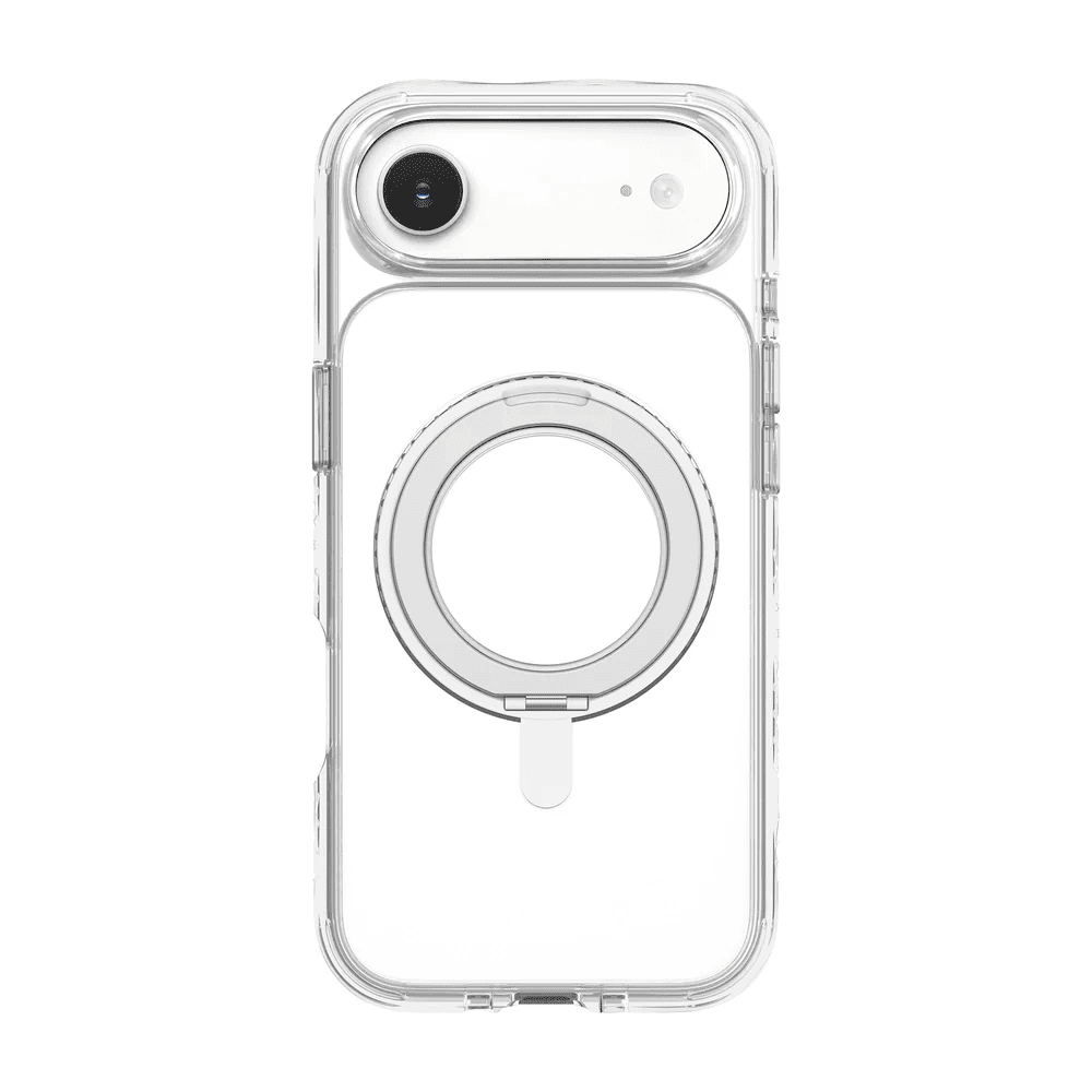 Rear view of the clear Laut CARBON MATTER protective phone cover for iPhone Air in Crystal available at Tradeline Egypt.