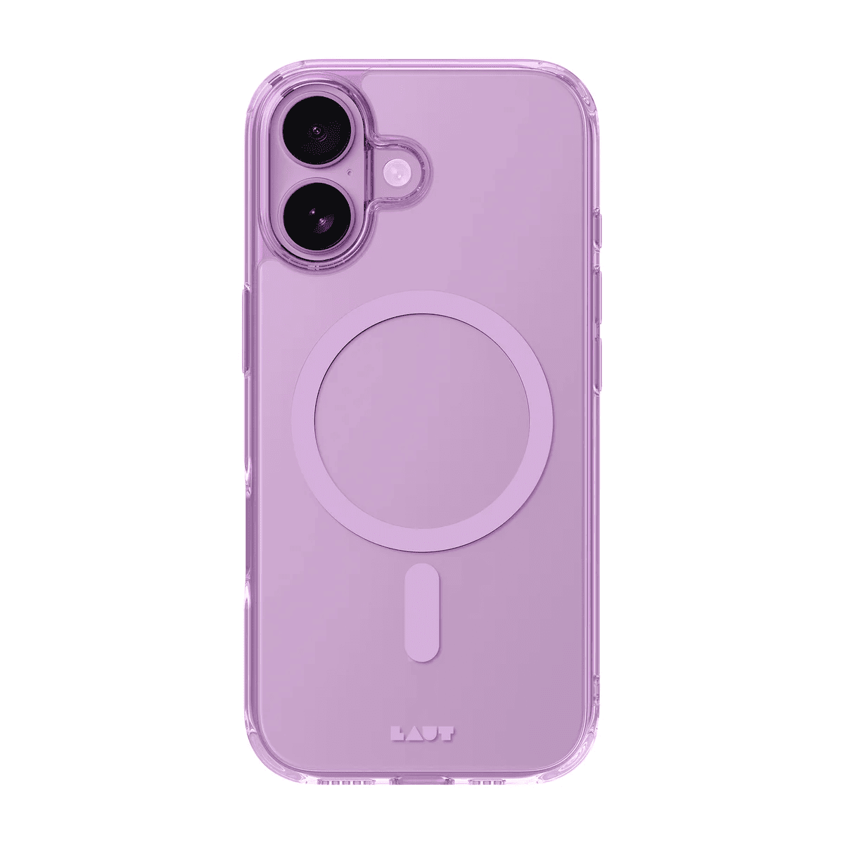 Rear view of the vibrant Laut CRYSTAL FLURO case for iPhone 17 in Light Pink available at Tradeline.
