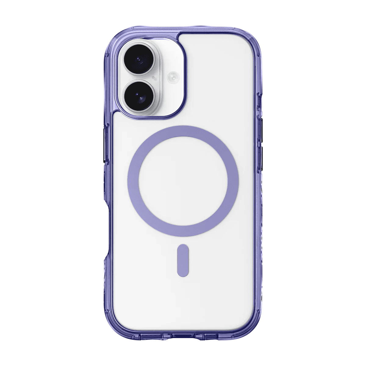 Rear view of the durable Laut CRYSTAL MATTER X shockproof case for iPhone 17 in Purple Crystal colorway available at Tradeline.